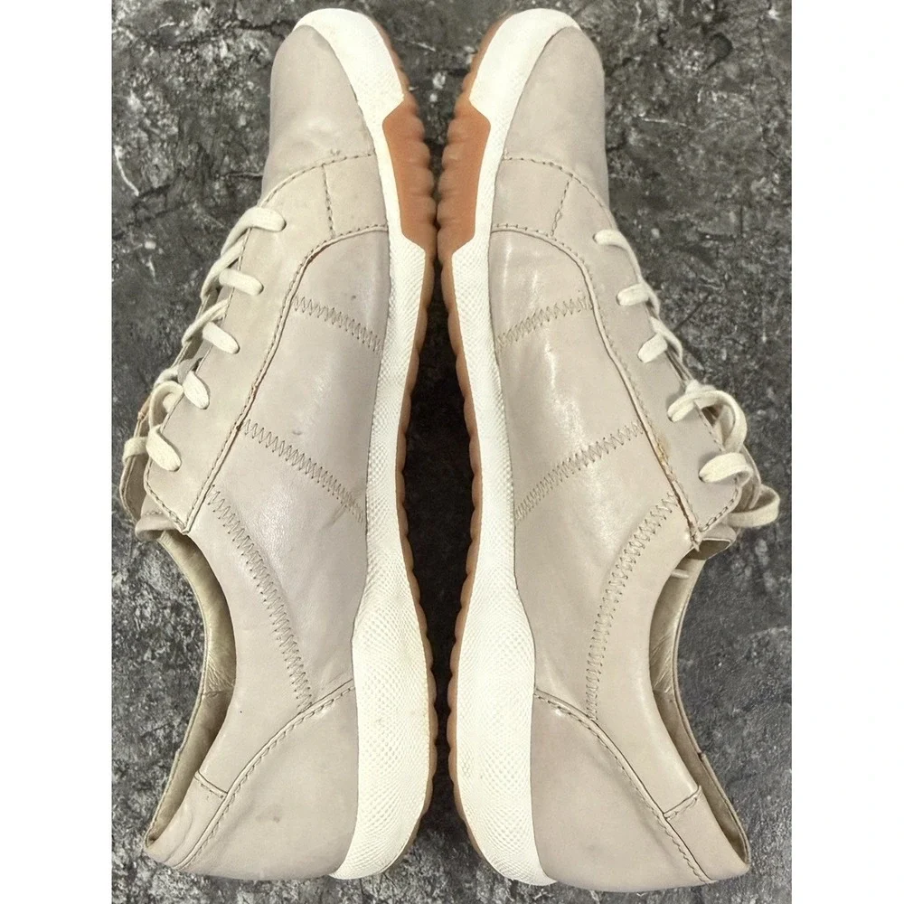 Romika Womens Leather Comfort Sneaker Lace Up Casual Shoes Lt Gray Sz 42/10